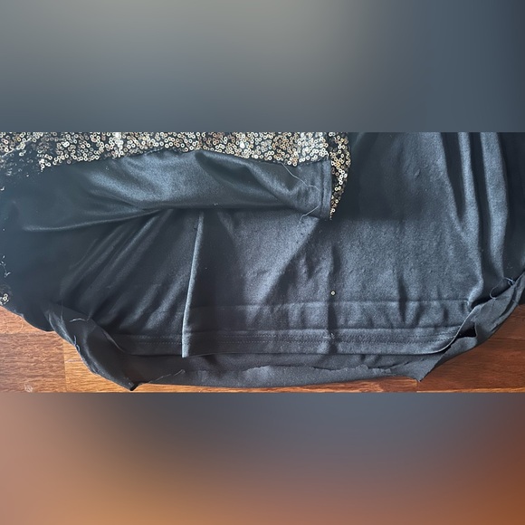 COLLECTION A by ELENA WANG Women’s M Black and Gold Sequin Sleeveless Maxi Dress - Picture 7 of 7